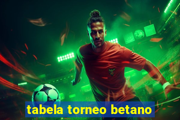 tabela torneo betano